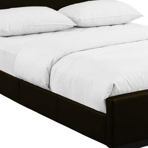 HomeRoots Brown Upholstered Platform Bed – Modern Comfort with Sturdy Wood Frame and Stylish Slat System Brown Twin 397025