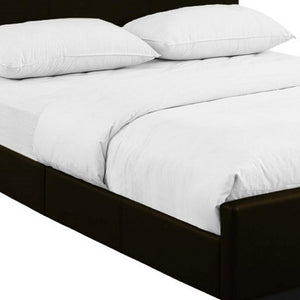 HomeRoots Brown Upholstered Platform Bed – Modern Comfort with Sturdy Wood Frame and Stylish Slat System Brown KING 397028