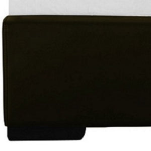 Homeroots Brown Upholstered King Platform Bed Brown Wood 397028