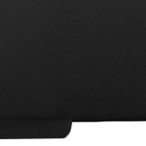 Homeroots Black Wood And Faux Leather King Bed Frame Black Solid Manufactured Wood 397032