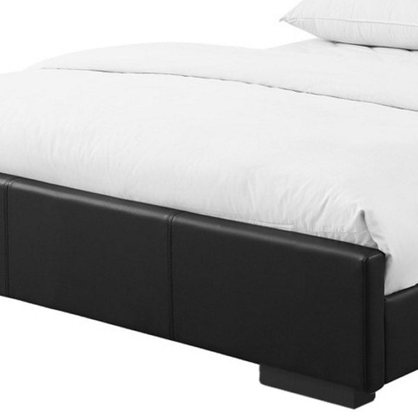 HomeRoots Brown Upholstered Platform Bed – Modern Comfort with Sturdy Wood Frame and Stylish Slat System Black KING 397032