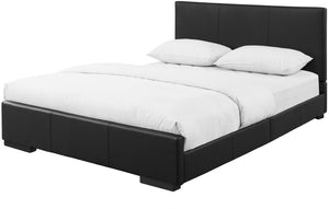HomeRoots Brown Upholstered Platform Bed – Modern Comfort with Sturdy Wood Frame and Stylish Slat System Grey Queen 397035