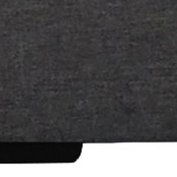 Homeroots Gray Wood Upholstered King Bed Frame Grey Solid Manufactured Wood 397036