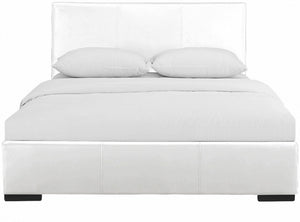 Homeroots White Upholstered Twin Platform Bed White Wood 397037
