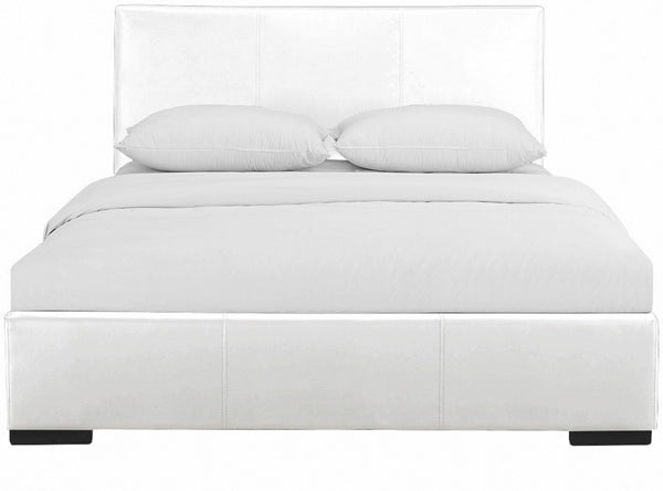 Homeroots White Upholstered Twin Platform Bed White Wood 397037