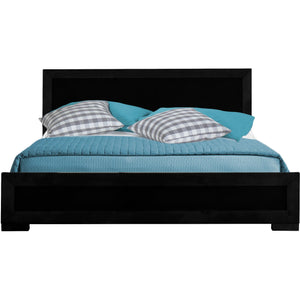 Homeroots Black Wood Queen Bed Frame Black Wood 397073