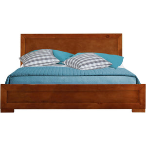 Homeroots Brown Wood Twin Bed Frame Cherry Wood 397087