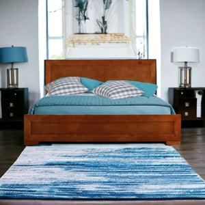 Homeroots Brown Wood Twin Bed Frame Cherry Wood 397087