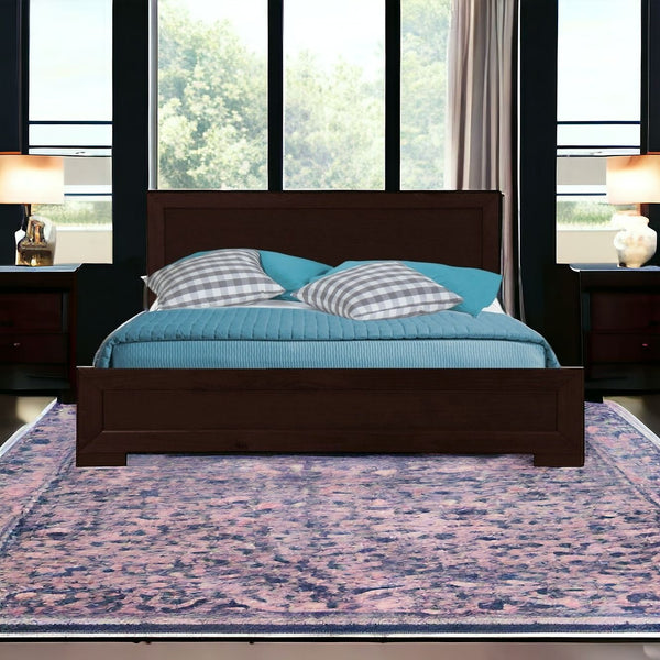 Homeroots Espresso Wood Twin Platform Bed Espresso Wood 397091