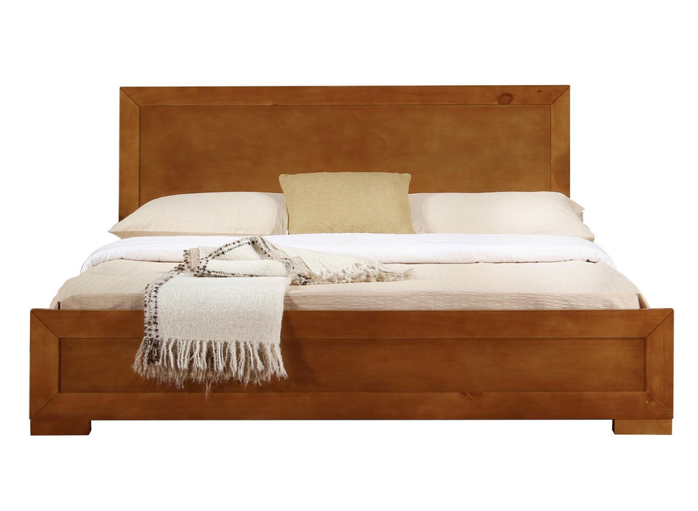 Homeroots Oak Wood Twin Platform Bed Oak Wood 397099