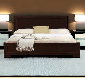Homeroots Espresso Wood Twin Platform Bed Espresso Wood 397115