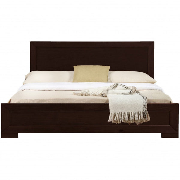 HomeRoots Brown Wood Twin Bed Frame - Stylish Solid Wood Design for Compact Rooms, Durable & Timeless Appeal Espresso Twin 397115