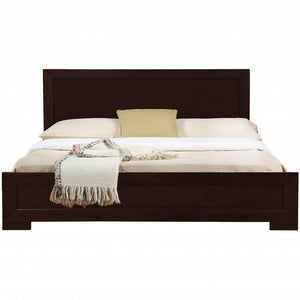 Homeroots Espresso Wood Full Bed Frame Espresso Wood 397116