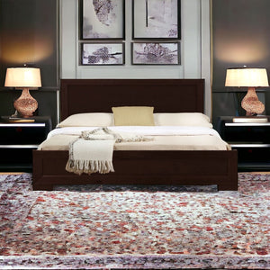 Homeroots Espresso Wood Full Bed Frame Espresso Wood 397116