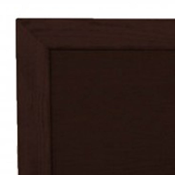Homeroots Espresso Solid And Manufactured Wood Queen Bed Frame Espresso Wood 397117