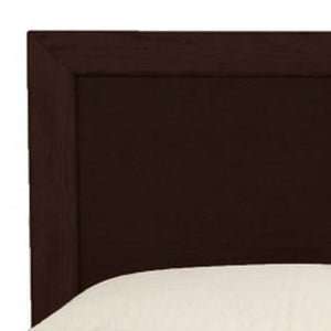 Homeroots Espresso Solid And Manufactured Wood Queen Bed Frame Espresso Wood 397117