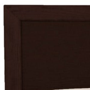 Homeroots Espresso Solid And Manufactured Wood King Bed Frame Espresso Wood 397118