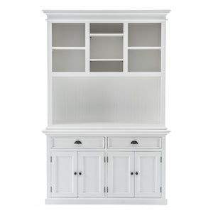 Homeroots 87" White Solid Wood Adjustable Two Tier Bookcase   397121