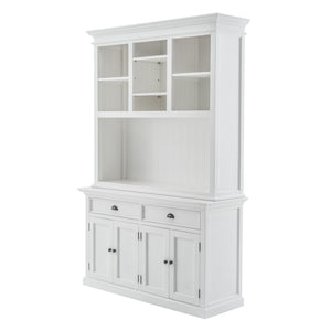 Homeroots 87" White Solid Wood Adjustable Two Tier Bookcase   397121