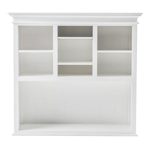 Homeroots 87" White Solid Wood Adjustable Two Tier Bookcase   397121