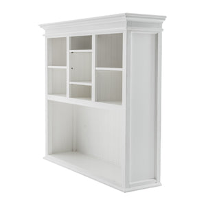 Homeroots 87" White Solid Wood Adjustable Two Tier Bookcase   397121