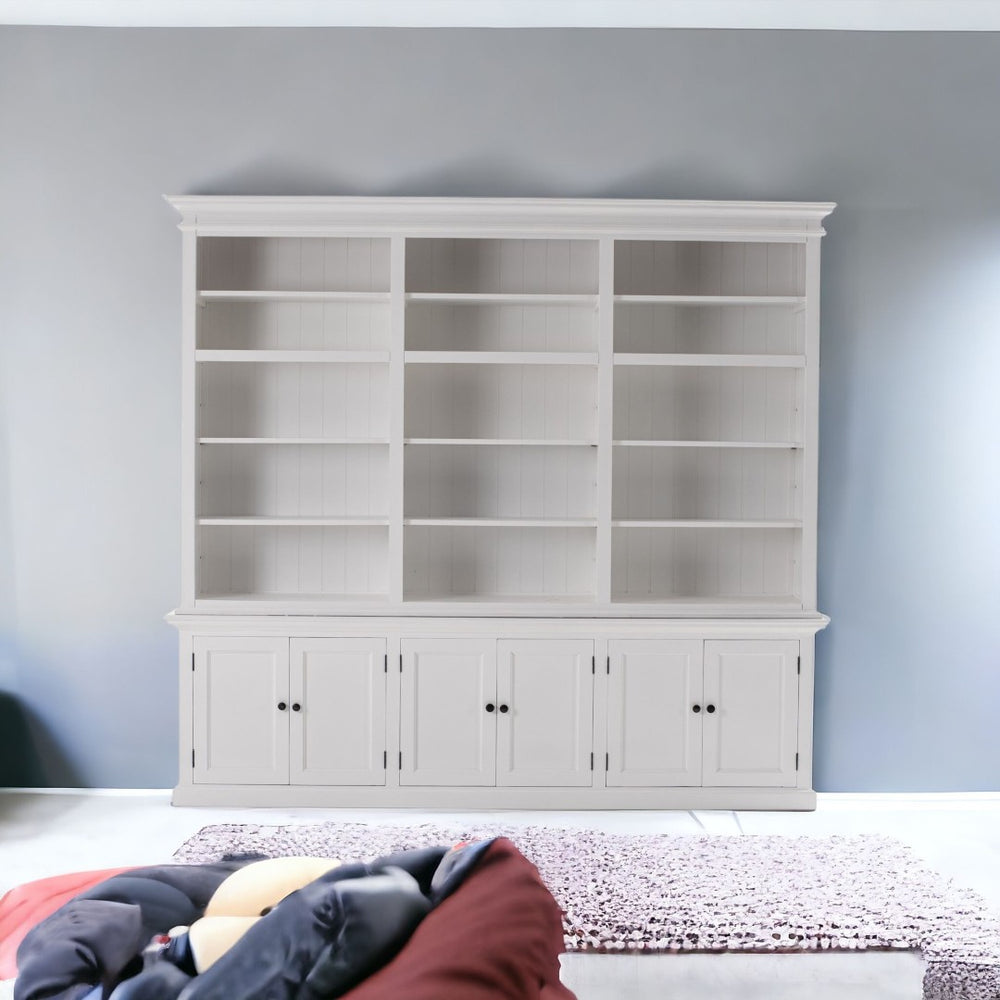 HomeRoots 71" Elegant White Solid Wood Dining Hutch with Shelves, Drawers, and Versatile Storage Solutions 397128