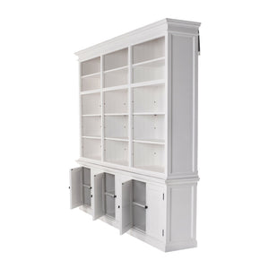 Homeroots 71" White Solid Wood Frame Dining Hutch With Multiple Shelves And Three Drawers  Solid Wood 397128