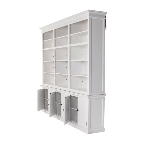 Homeroots 71" White Solid Wood Frame Dining Hutch With Multiple Shelves And Three Drawers  Solid Wood 397128