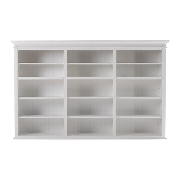 Homeroots 71" White Solid Wood Frame Dining Hutch With Multiple Shelves And Three Drawers  Solid Wood 397128