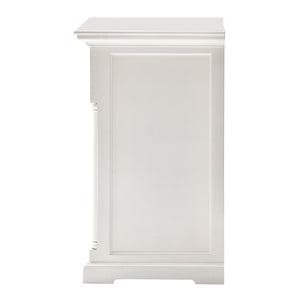 HomeRoots 87" White Wood Sideboard with Hutch - Handcrafted Mahogany Storage for Vintage Charm & Style 397129