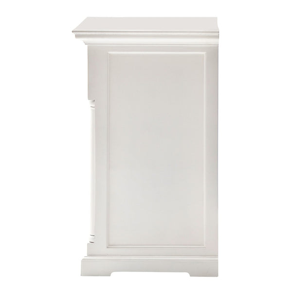HomeRoots 87" White Wood Sideboard with Hutch - Handcrafted Mahogany Storage for Vintage Charm & Style 397129
