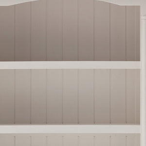 HomeRoots 75" White Solid Wood Four-Tier Bookcase - Elegant Storage Solution for Home, Office, & Nooks 397130