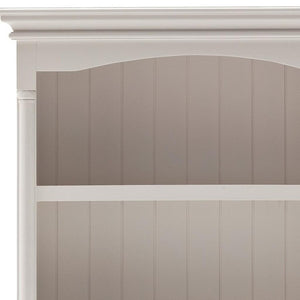 HomeRoots 75" White Solid Wood Four-Tier Bookcase - Elegant Storage Solution for Home, Office, & Nooks 397130