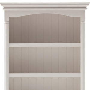 HomeRoots 75" White Solid Wood Four-Tier Bookcase - Elegant Storage Solution for Home, Office, & Nooks 397130