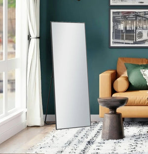 Homeroots Black Metal Framed Black Glass 397132