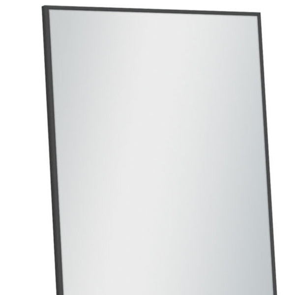 Homeroots Black Metal Framed Black Glass 397132