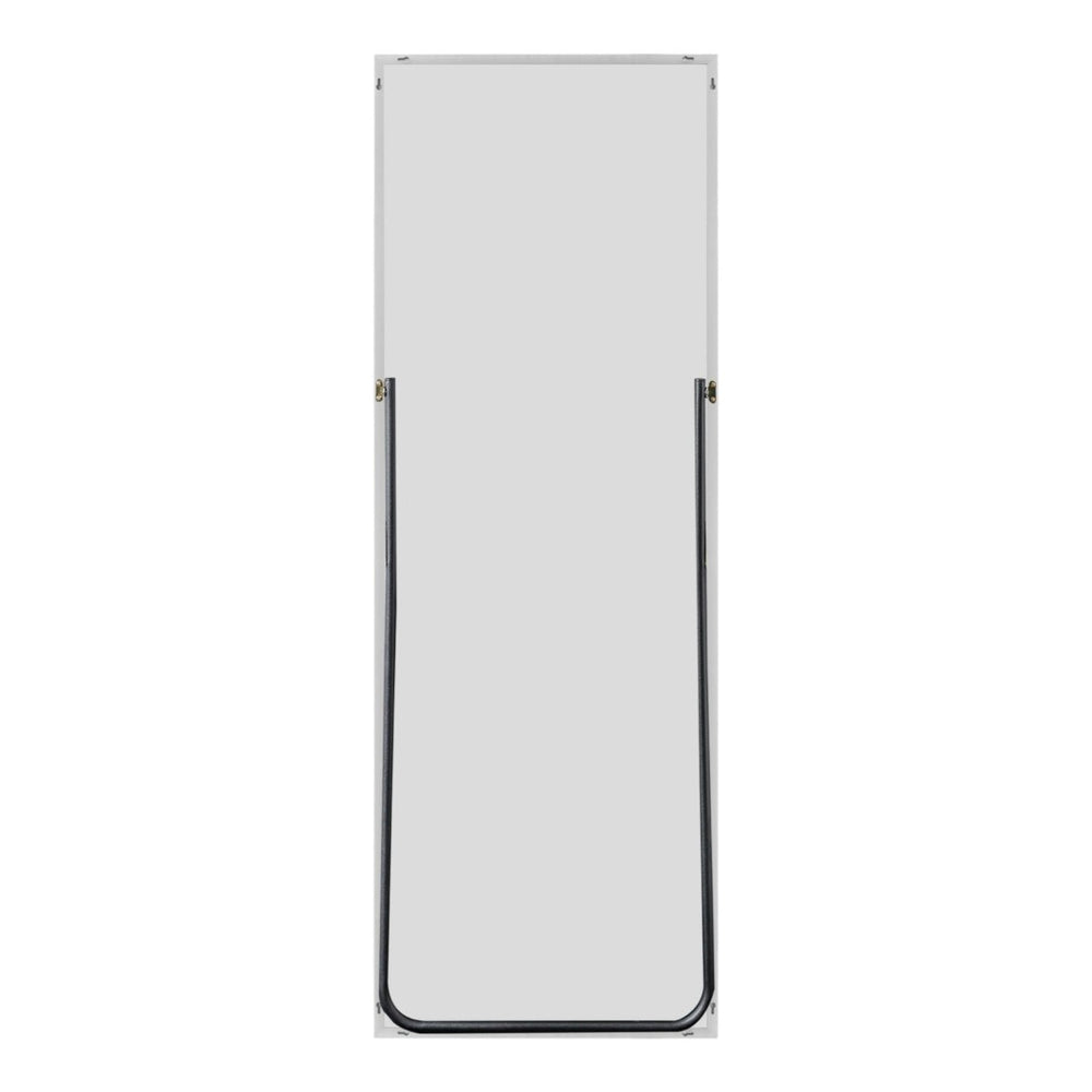 HomeRoots 64" Metal Wall Mounted and Freestanding Framed Accent Mirror – Elegant Home Décor for Any Room Silver 397133