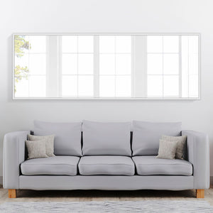 Homeroots Freestanding Silver Full-length Floor Mirror Silver Glass 397133