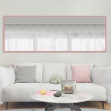 Homeroots Freestanding Rose Gold Full-length Floor Mirror Rose Gold Glass 397134