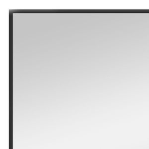 Homeroots 38" Black Metal Framed Accent Mirror Black Glass 397142