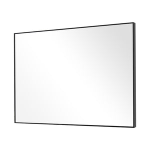 Homeroots 38" Black Plastic Framed Accent Mirror  Glass 397144