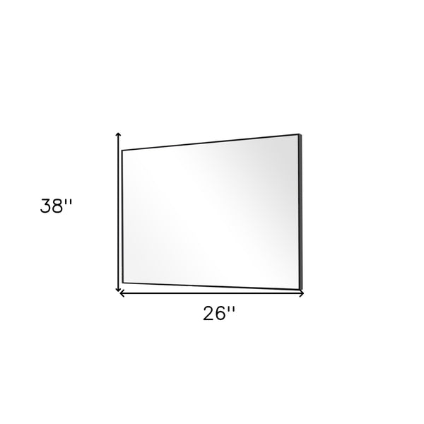 Homeroots 38" Black Plastic Framed Accent Mirror  Glass 397144