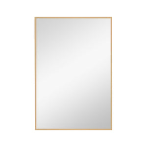 Homeroots Narrow Gold Rectangular Wall Mirror  Glass 397145