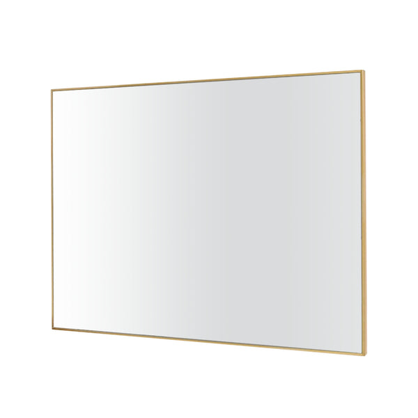 Homeroots Narrow Gold Rectangular Wall Mirror  Glass 397145