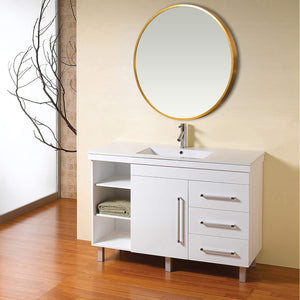 Homeroots Minimal Gold Round Wall Mirror  Glass 397150