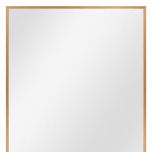 Homeroots 36" Gold Metal Framed Bathroom Vanity Mirror Gold Glass 397151