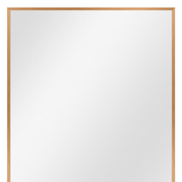 Homeroots 36" Gold Metal Framed Bathroom Vanity Mirror Gold Glass 397151