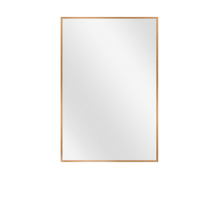 Homeroots 36" Gold Metal Framed Bathroom Vanity Mirror Gold Glass 397151