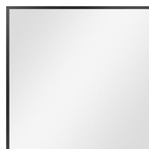 Homeroots 36" Black Metal Framed Accent Mirror Black Glass 397152