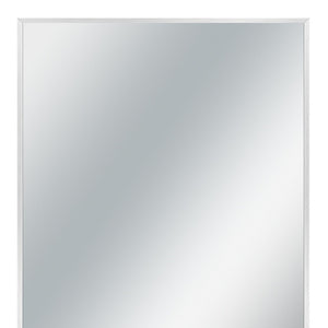 Homeroots Silver Rectangular Wall Mirror Silver Glass 397153